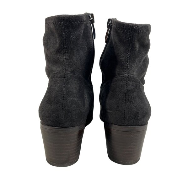 Franco Sarto Women's Black Leather Shaneen Peat Pointed Toe Ankle Booties Sz 8 - Picture 7 of 14